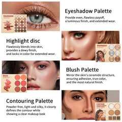 UDAER Beauty Color Bomb 63-Color Makeup Kit - Multi-Function Eyeshadow, Blush, Highlighter & Contour Palette (highly recommended)