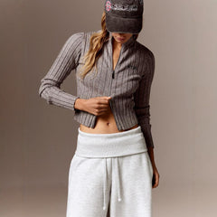 Women's High-Waist Wide-Leg Casual Pants