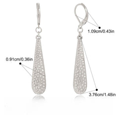 18K gold teardrop metal earrings