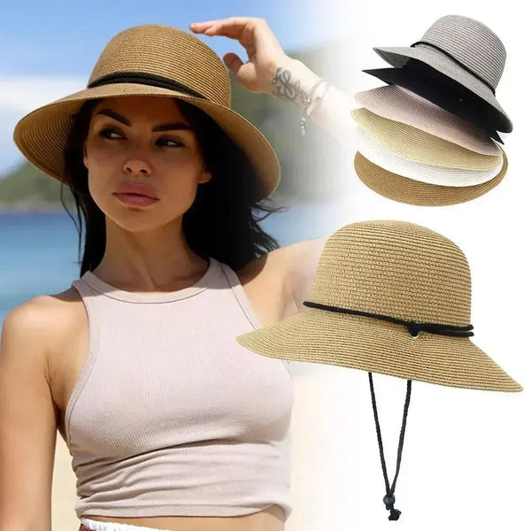 Korean Style Womens Beach Sun Hat Breathable Travel Summer Sunshade