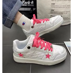 Y2K Pink Flat Fashion Sneakers for Women